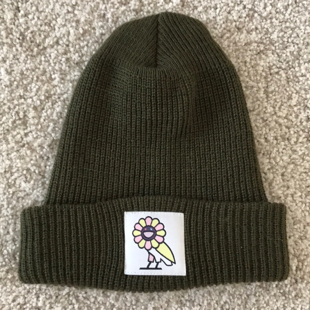 Takashi Murakami x OVO Watch Cap Military Green